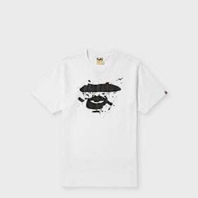 A Bathing Ape Graffiti Ape Face Tee white