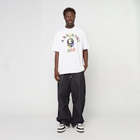 A Bathing Ape Multi Logo College Relaxed Fit Tee weiß