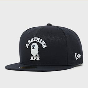 A Bathing Ape Glow In The Dark College New Era 59Fifty Cap blauw