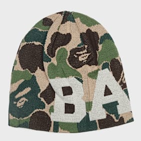 A Bathing Ape ABC Camo Knit Cap grün