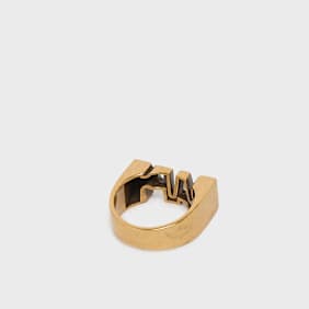 A Bathing Ape Bape Logo Ring Golden gold