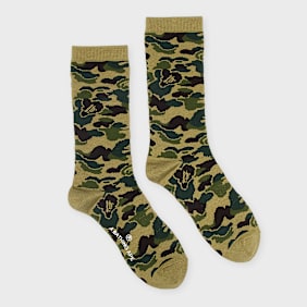A Bathing Ape ABC Camo Jacquard Socks grün