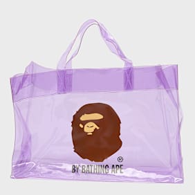 A Bathing Ape Ape Head Clear Bag lila