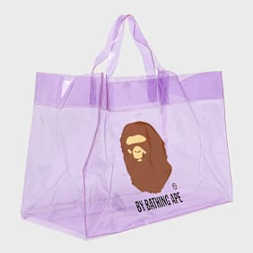 A Bathing Ape Ape Head Clear Bag lila