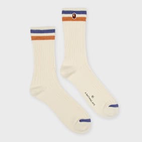 A Bathing Ape Chunky Ribbed Crew Socks beige