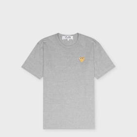 Comme des Garcons Play T-Shirt Gold Heart Logo grau