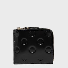 Comme des Garcons Wallet Dots Embossed Leather Line schwarz