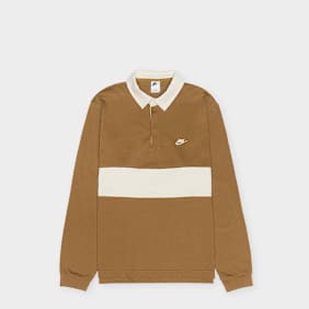 Nike Club Long Sleeve Rugby Top braun