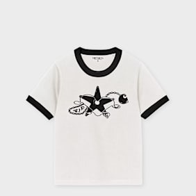 Carhartt WIP Wmns S/S Outlaw Star Ringer T-S weiß