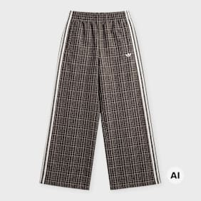 adidas Originals Checkered Trackpants brown