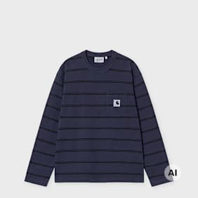 Carhartt WIP Wmns L/S Cardona Pocket T-Shirt blau