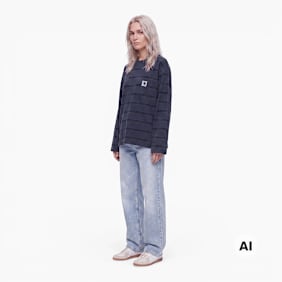 Carhartt WIP Wmns L/S Cardona Pocket T-Shirt blau