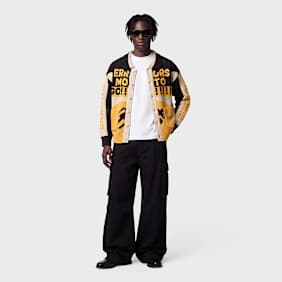 House of Errors Thick Knit Moto Cardigan oranje