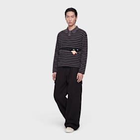 House of Errors Knitted Peeping Rugby zwart