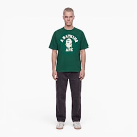 A Bathing Ape Bape Sticker College Relaxed Fit Tee grün