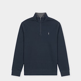 Polo Ralph Lauren Luxury Jersey Quarter Zip Pullover blauw