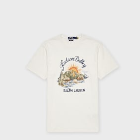 Polo Ralph Lauren Classic Fit Jersey Graphic T-Shirt weiß