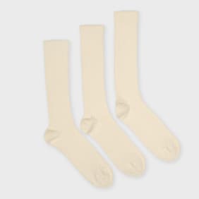 AMI PARIS Pack Three Ami De Coeur Embroidery Socks beige