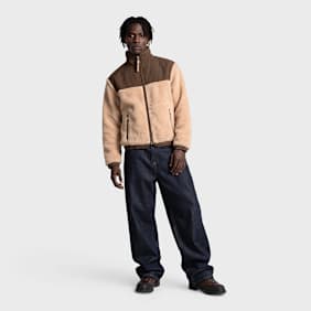 AMI PARIS Zipped Jacket With Nylon Details beige
