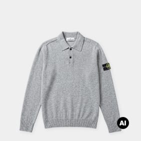 Stone Island LS Polo grau