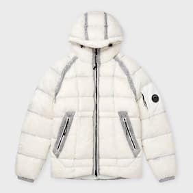 C. P. Company D.D. Shell Hooded Down Jacket Weiß