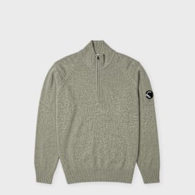 C. P. Company Lambswool GRS Half Zip Sweater Beige
