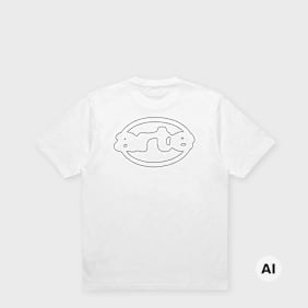 Arte Antwerp Outlined Logo T-Shirt wit