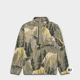 Columbia Helvetia™ II Printed Half Snap Fleece green