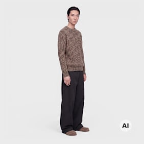 Wood Wood Sylvester Crew Neck brown