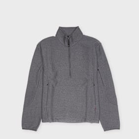 Pas Normal Studios Off-Race Boiled Wool Half-Zip grijs