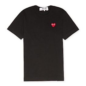 Comme des Garcons Play Big Red Heart Logo T-Shirt zwart