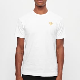 Comme des Garcons Play&nbsp; Gold Heart T-Shirt blanc