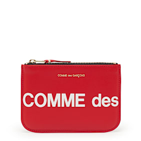 Comme des Garcons Wallet Huge Logo rouge