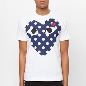 Comme des Garcons Play Play Polka Dot T-Shirt weiß