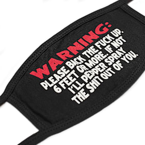 Market Warning Face Mask black zwart