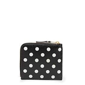 Comme des Garcons Wallet&nbsp; Dots Printed Leather Line black noir