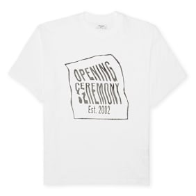 Opening Ceremony Warped Logo Regular T-Shirt blanc