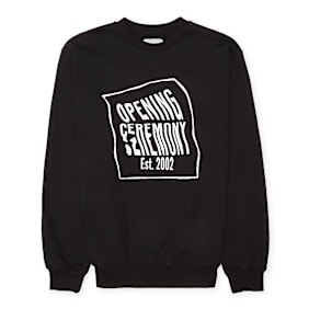 Opening Ceremony Warped Logo Regular Crewneck black
