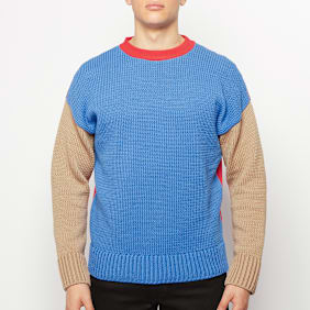 Opening Ceremony&nbsp; Combo Warped Logo Sweater bleu