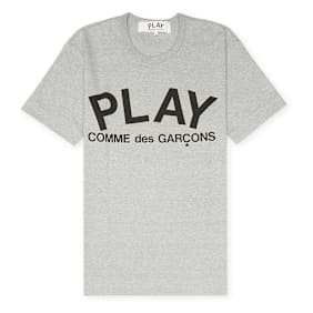 Comme des Garcons Play Play Logo T-Shirt grijs