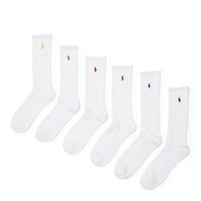 Polo Ralph Lauren Crew Socks 6-Pack wit