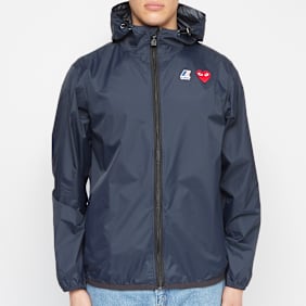 Comme des Garcons Play K-Way Jacket Full Zip blue