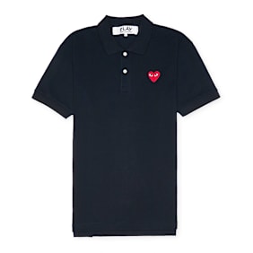 Comme des Garcons Play Play Polo Shirt Red Heart blauw