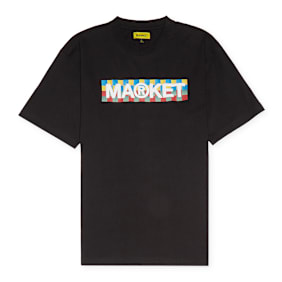 Market MARKET CHECKERED BAR LOGO T-SHIRT black black