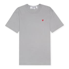 Comme des Garcons Play Mens T-Shirt Short Sleeve grau