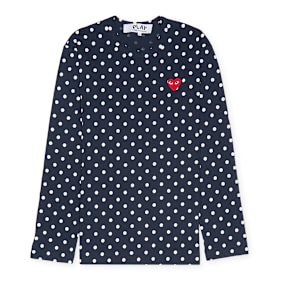 Comme des Garcons Play&nbsp; Blue Polka Dot Longsleeve bleu