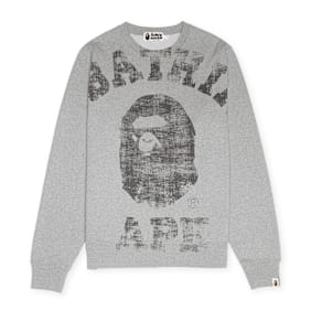 A Bathing Ape Big College Crewneck grey
