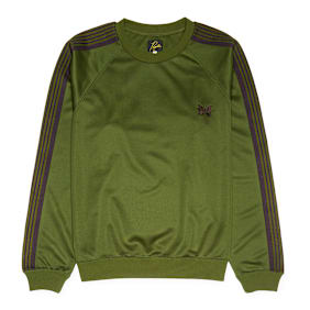 Needles Track Crew Neck Shirt - Poly Smooth grün