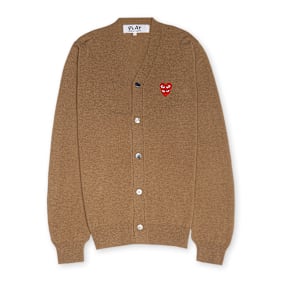 Comme des Garcons Play Knit Cardigan brown