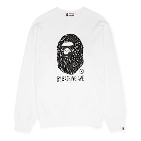 A Bathing Ape Hand Draw Ape Head Crewneck weiß